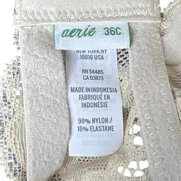 Aerie 36C Bra Lace NWT Floral Bralette Adjustable - Picture 4 of 5